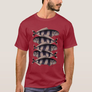 5匹のストライプのな魚 Tシャツ