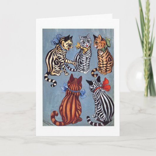 5匹のチャーミングな猫ルイWain カード (正面)