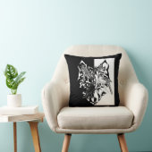 5匹の動物のガイドと足跡 クッション (椅子)