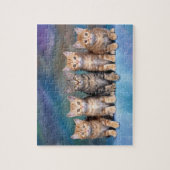 5匹の子猫を連れたパズル ジグソーパズル (縦)