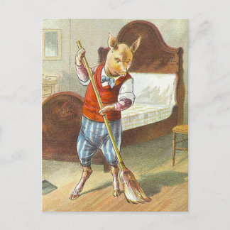 5匹の子豚：家の子豚 ポストカード