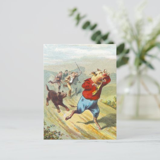 5匹の小さいブタ: それはちっぽけなほんの少し叫びました ポストカード (スタンド正面)