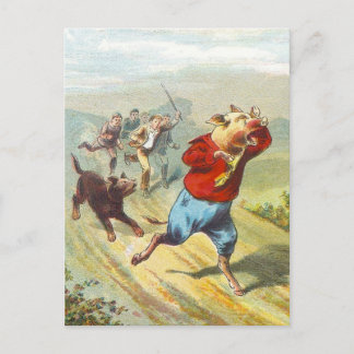 5匹の小さいブタ: それはちっぽけなほんの少し叫びました ポストカード