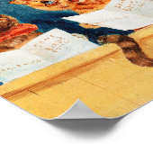 5匹の猫を歌うルイス・ワーイン ポスター (角)