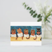 5匹の猫を歌うルイス・ワーイン ポストカード (スタンド正面)