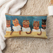 5匹の猫を歌うルイス・ワーイン ランバークッション (ブランケット)