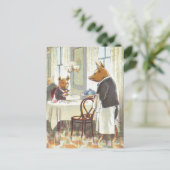 5匹の豚: ローストビーフの豚 ポストカード (スタンド正面)