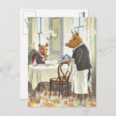 5匹の豚: ローストビーフの豚 ポストカード (正面/裏面)