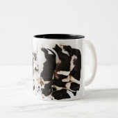 5匹の道化師のグレートデーンの子犬の睡眠 ツートーンマグカップ (正面右)