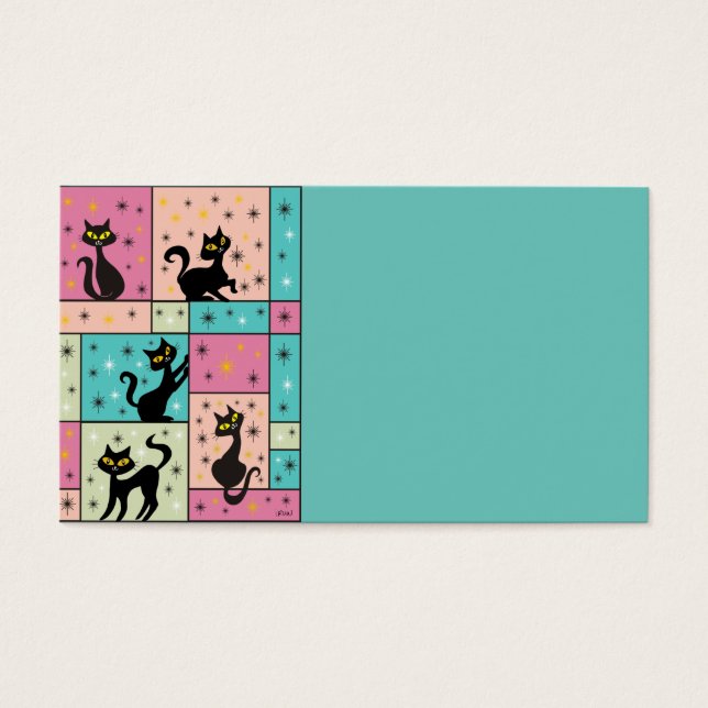 5匹の黒猫による構図 (正面)