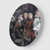 5匹ファンシー猿 ラージ壁時計 (傾斜)