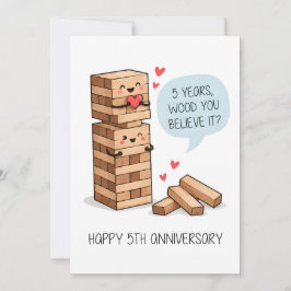 5周年の結婚カード|面白い木婚式のカード シーズンカード