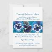 5周年ウェディングパーティー招待状 ターコイズブルー 招待状 (裏面)