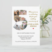 5周年オリジナル写真ウェディングアニバーサリーカード 招待状 (スタンド正面)