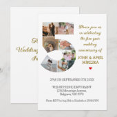 5周年オリジナル写真ウェディングアニバーサリーカード 招待状 (正面/裏面)