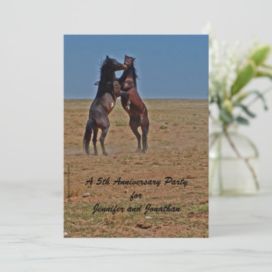 5周年パーティー招待 ダンシングホース 招待状 (スタンド正面)