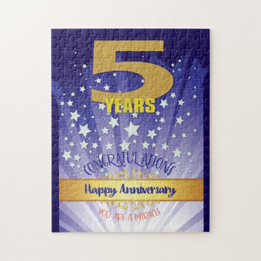 5周年回復記念ボールド数字 ジグソーパズル (縦)