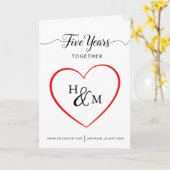 5周年結婚を迎える カード (黄色い花)