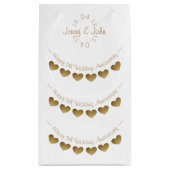 5周年結婚記念小抱き枕ハート スモールペーパーバッグ (裏面)