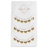 5周年結婚記念小抱き枕ハート スモールペーパーバッグ (正面)