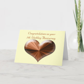 5周年結婚記念日のグリーティングカード（詩付き） カード