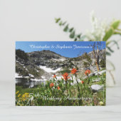 5周年結婚記念日の招待状 ワイルドフラワーズ 招待状 (スタンド正面)