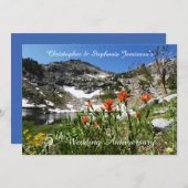 5周年結婚記念日の招待状 ワイルドフラワー 招待状 (正面/裏面)