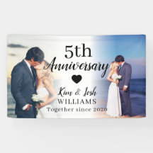 5周年結婚記念日オーダーメイド2枚写真コラージュ
