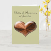 5周年結婚記念日グリーティングカード 詩付き カード (黄色い花)