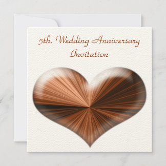5周年結婚記念日招待状 招待状