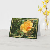 5周年結婚記念日,イエローローズを希望 カード (黄色い花)