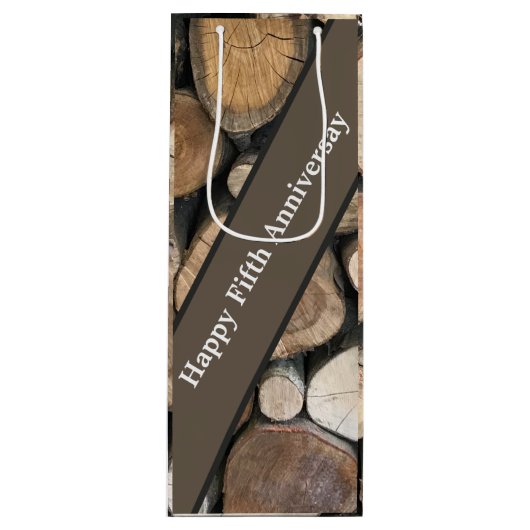 5周年編結婚集(編集可能) ワインギフトバッグ (正面)