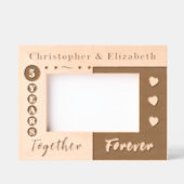 5周年記念の名前を永遠に レーザー彫刻フレーム (正面)