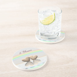 5周年記念の木ハート コースター