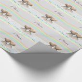 5周年記念の木ハート ラッピングペーパー (角)