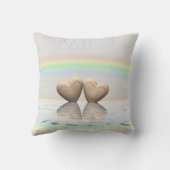 5周年記念の木製ハート クッション (裏面)