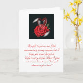 5周年記念カード カード (黄色い花)