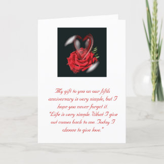 5周年記念カード カード