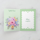5周年記念ガーベラ花グリーン カード (内部)