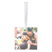 5周年記念ハートの写真 キューブオーナメント (右)