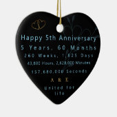 5周年記念ハート セラミックオーナメント (右)