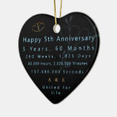 5周年記念ハート セラミックオーナメント (左)
