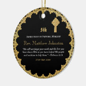 5周年記念パーソナライズされた聖なる書物、 経典 セラミックオーナメント (左)