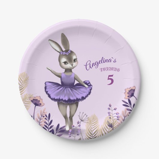 5周年記念パーティープレート ペーパープレート (正面)