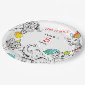 5周年記念パーティー紙プレート ペーパープレート (アングル)