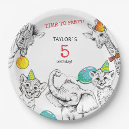 5周年記念パーティー紙プレート ペーパープレート