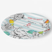 5周年記念パーティー紙プレート ペーパープレート (アングル)