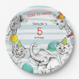 5周年記念パーティー紙プレート ペーパープレート