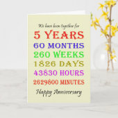 5周年記念マイルストーンカード カード (黄色い花)