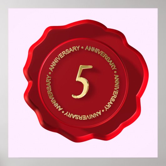 5周年記念レッドワックスシール ポスター (正面)